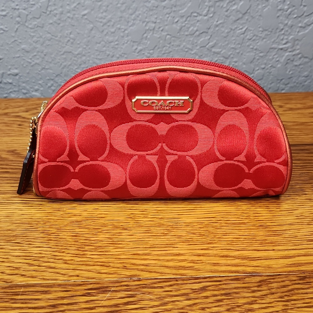 Coach x estee lauder cosmetic pouch